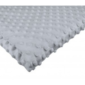 Minky dot fabric, 300 g/m², width 160 cm, by the meter, gray