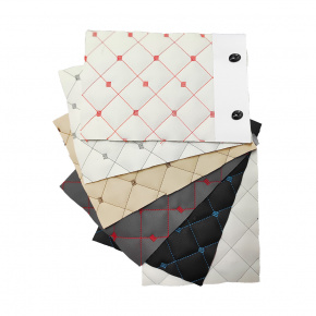 Vzorník potahových látek Eko kůže Prošívaná MIX, 15x19 cm