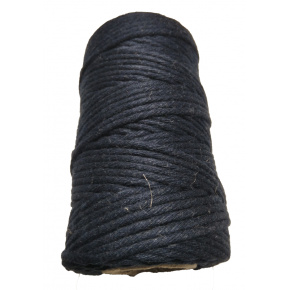 Šňůra pletená bavlněná barva černá 40 m