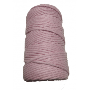 Šňůra pletená bavlněná barva růžová 40 m