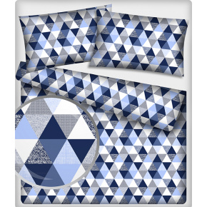 Bavlněná látka vzor trojúhelníky 9 cm 491