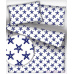 Bavlněná lákta vzor hvezdice modré na bílém