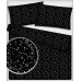 Dětská dekorační bavlněná látka vzor galaxie na černém