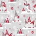 Vánoční bavlněná dekorační látka, metráž 160 cm, vzor 23 barva červená