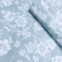 Tissu-coton au métre imprimé Fleurs ricardo sur-gris vert