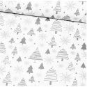 Vánoční látka, metráž 160 cm, vzor šedý