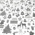 Tissus en coton de Noël au mètre, 160 cm motif scandinave