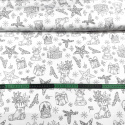 Tkanina bawełniana wzór Ozdoby na białym tle